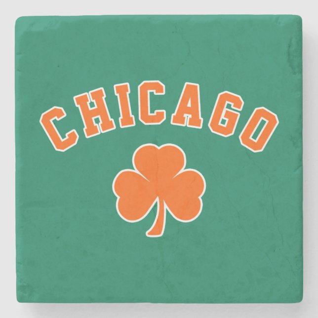Chicago Irish Steinuntersetzer (Vorderseite)