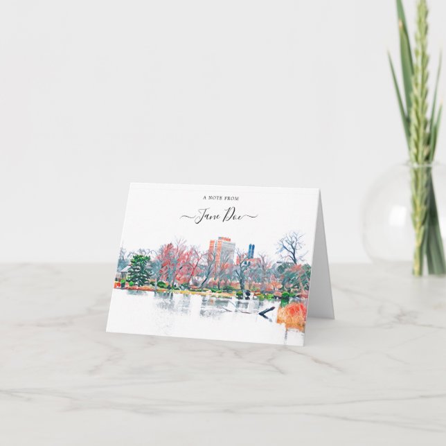 Chicago Jackson Park Personalisiert Note Card Dankeskarte (Vorderseite)