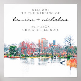 Chicago Jackson Park Wedding Welcome Sign Poster