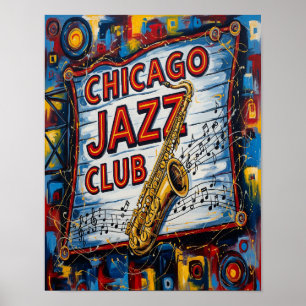 Chicago Jazz Club Poster