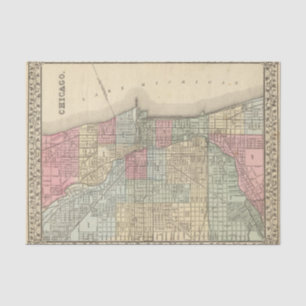 Chicago-Karte durch Mitchell Seidenpapier