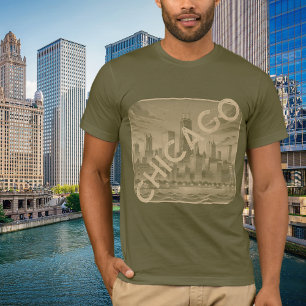 Chicago Khaki Tan Nom Graphic T-Shirt