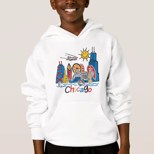 Chicago Kids Skyline Hoodie (Vorderseite)