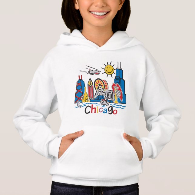 Chicago Kids Skyline Hoodie (Vorderseite)
