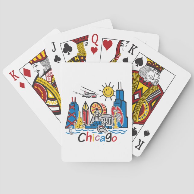 Chicago Kids Skyline Spielkarten (Rückseite)