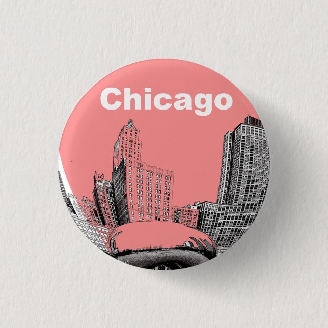 Chicago knöpft Vintages Button (Vorderseite)