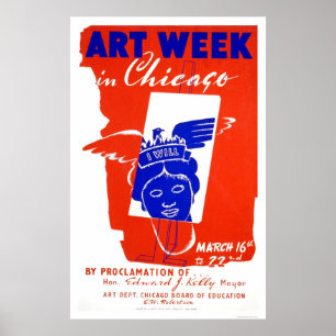 Chicago-Kunst-Woche WPA 1940 Poster