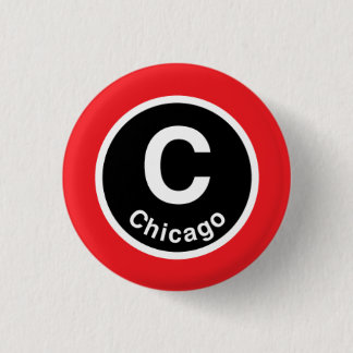 Chicago L rote Linie Chicagos Button