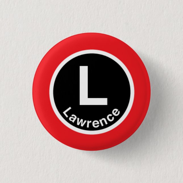 Chicago L rote Linie Lawrence Button (Vorderseite)