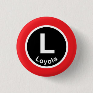 Chicago L rote Linie Loyola Button