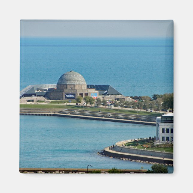Chicago Lakefront Planetarium Foto Magnet (Vorne)