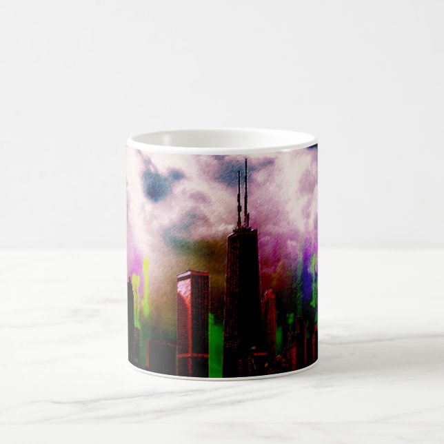 Chicago-Landschaft Kaffeetasse (Mittel)