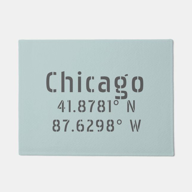 Chicago Latitude Longitude Fußmatte (Vorderseite)