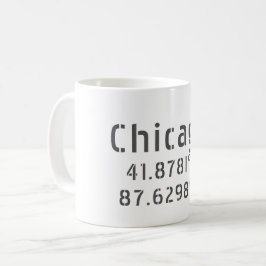 Chicago Latitude & Longitude Kaffeetasse