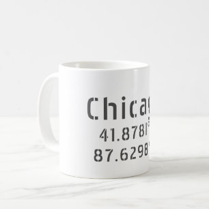 Chicago Latitude & Longitude Kaffeetasse