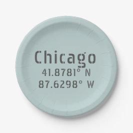 Chicago Latitude Longitude Pappteller