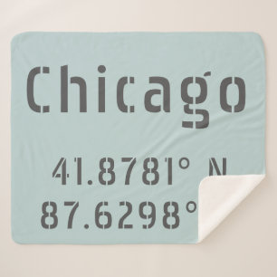 Chicago Latitude und Längengrad Sherpadecke