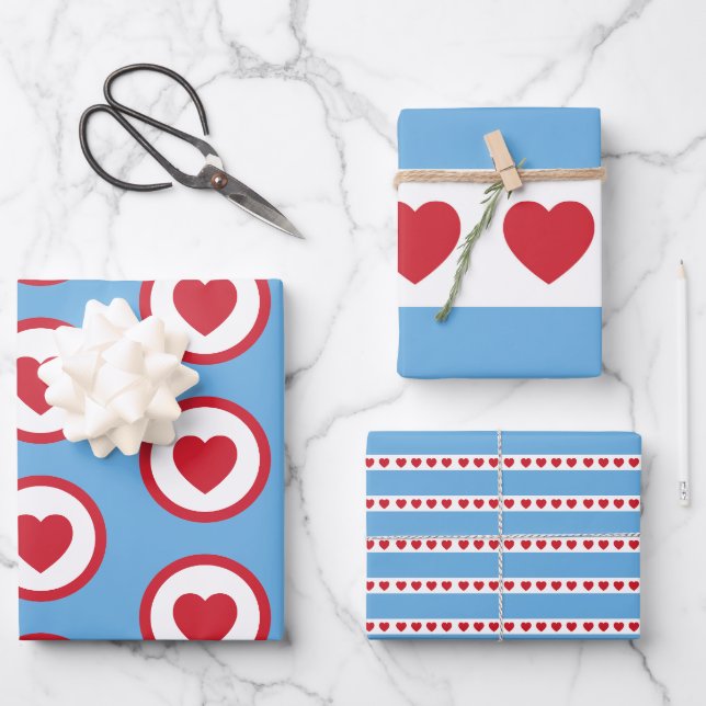 Chicago Love | Feuilles de papier à envelopper (Recto)