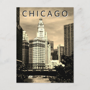 Chicago LT Wind City Wind Art Postkarte