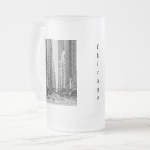 Chicago Madison Street Grauscale Mattiert Glass Be Mattglas Bierglas