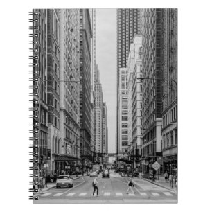 Chicago Madison Street Grayscale Notebook Notizblock