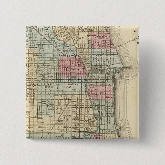 Chicago Map von Mitchell Button (Vorderseite)