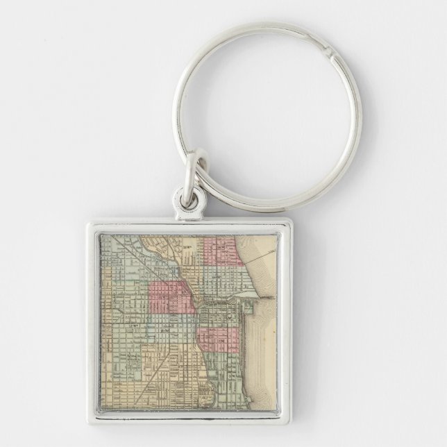 Chicago Map von Mitchell Schlüsselanhänger (Vorne)