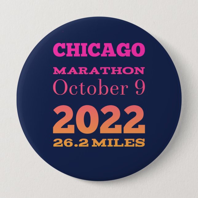 Chicago Marathon 2022 Button (Vorderseite)