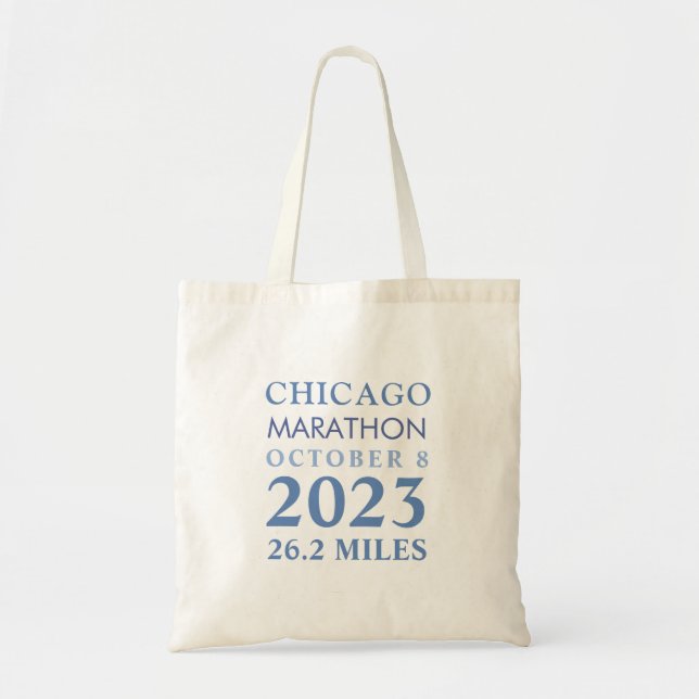 Chicago Marathon 2023 Tote Bag Tragetasche (Vorne)