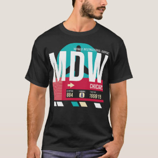 Chicago MDW Airport Code Gepäckmarke E T-Shirt