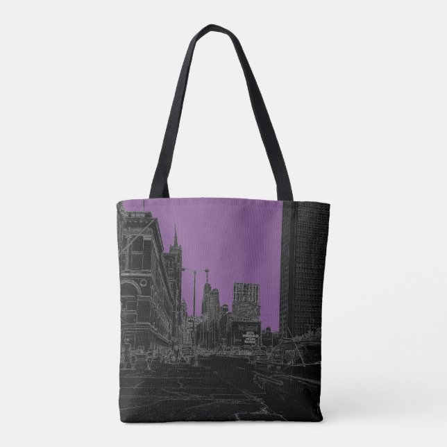 Chicago Michigan Avenue in den 1960er Jahren glühe Tasche (Rückseite)