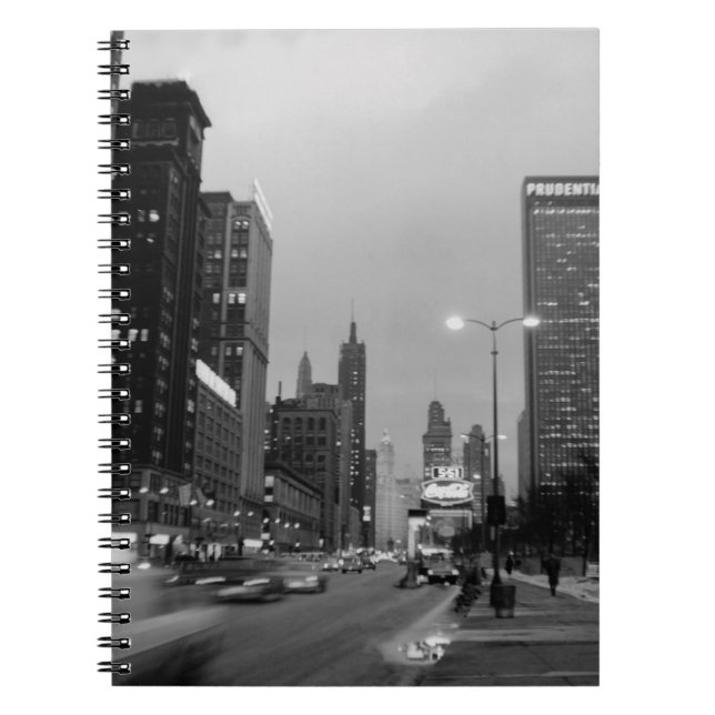 Chicago Michigan Avenue @ Night März 6, 1967 Notizblock (Vorderseite)