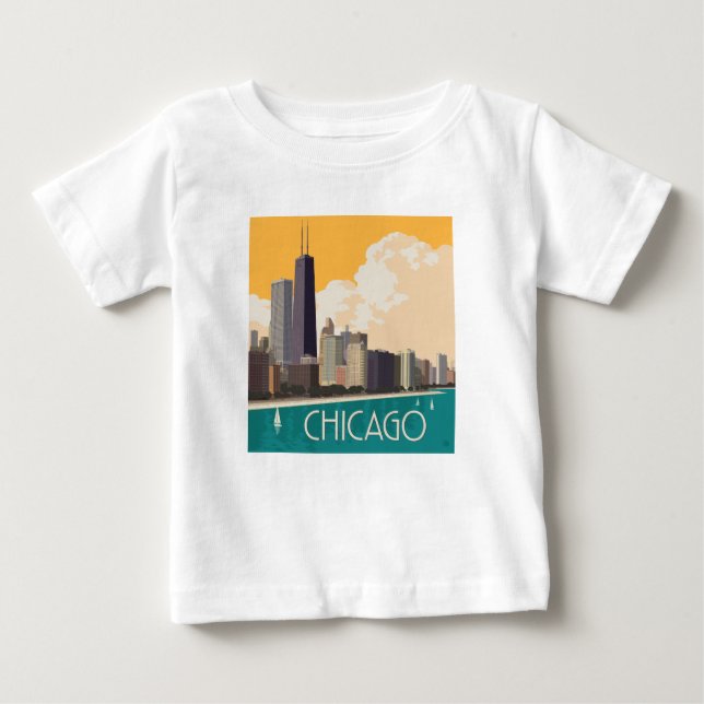 Chicago | Modern Skyline Baby T-shirt (Vorderseite)