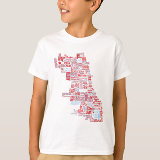 Chicago-Nachbarschafts-Karte T-Shirt