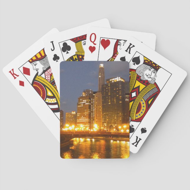 Chicago-Nachtspielkarten Spielkarten (Rückseite)