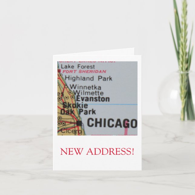 Chicago New Address Ankündigung (Vorderseite)
