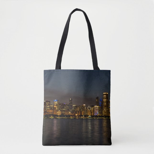 Chicago Night Cityscape Tasche (Vorderseite)