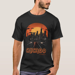 Chicago Night Lights Chi Town Windy City Skyline S T-Shirt