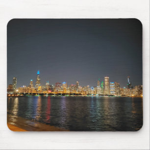 Chicago Night Skyline Mousepad