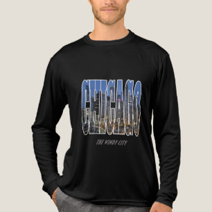 Chicago Night Skyline Tri-Blend Shirt
