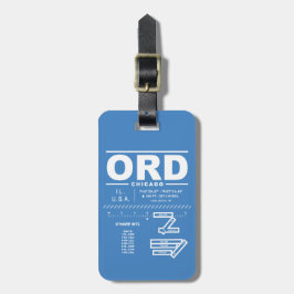 Chicago O'Hare Int'l Airport ORD Gepäcktag Gepäckanhänger