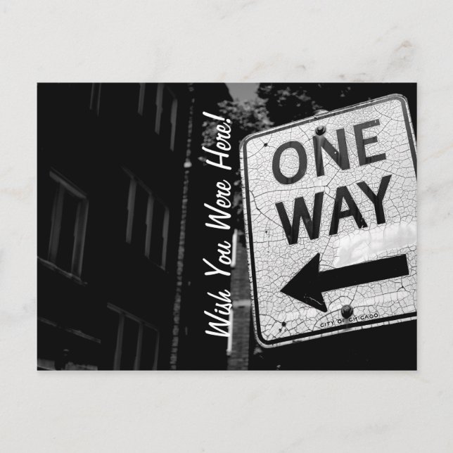 Chicago One Way Postkarte (Vorderseite)