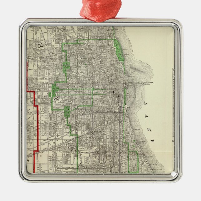 Chicago Ornament Aus Metall (Vorne)