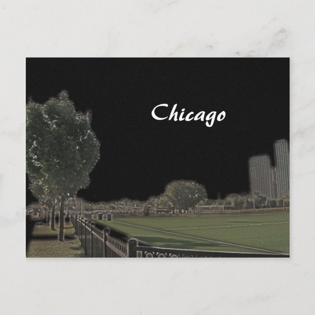 Chicago Park Dark Highlights Postkarte (Vorderseite)