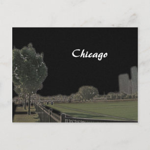 Chicago Park Dunkle Highlights Postkarte