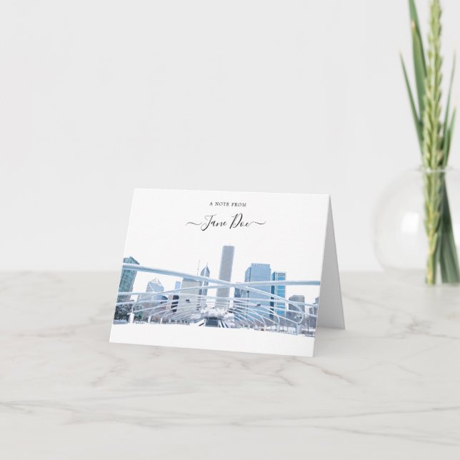 Chicago Personalisiert Note Card Dankeskarte (Vorderseite)