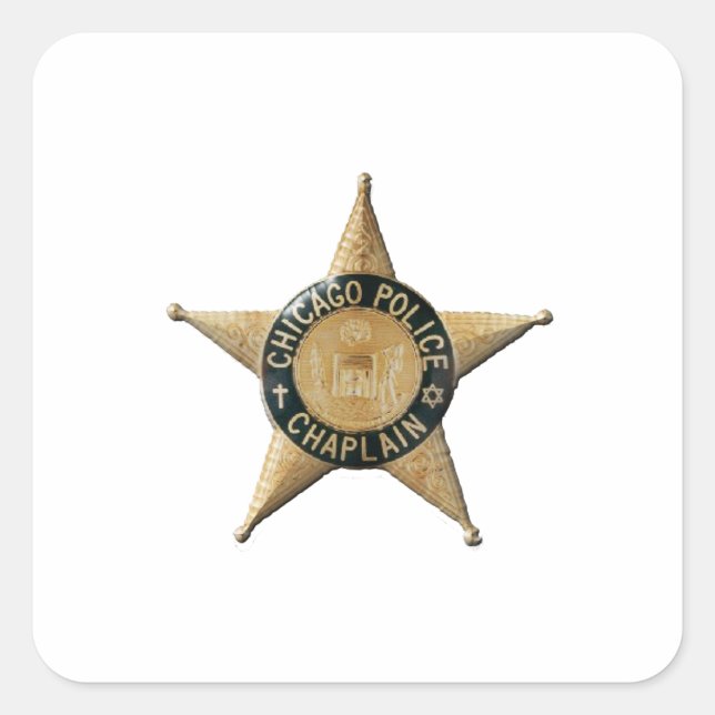 Chicago Police Chaplain Quadratischer Aufkleber (Vorderseite)