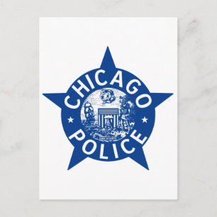 Chicago Police VINTAGE STAR Postkarte
