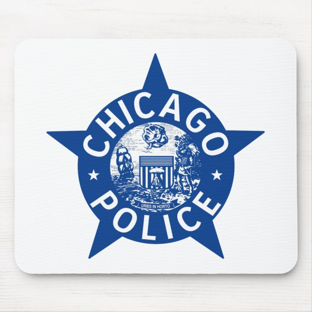 Chicago-Polizei VINTAGER STERN Mousepad (Vorne)