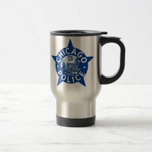 Chicago-Polizei VINTAGER STERN Reisebecher